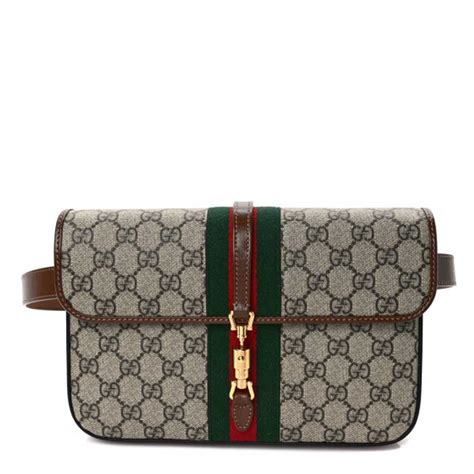 gucci gg 95001|GUCCI GG Supreme Monogram Azalea Calfskin Web Jackie .